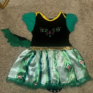 Green and Gold Kids Costume Dress
